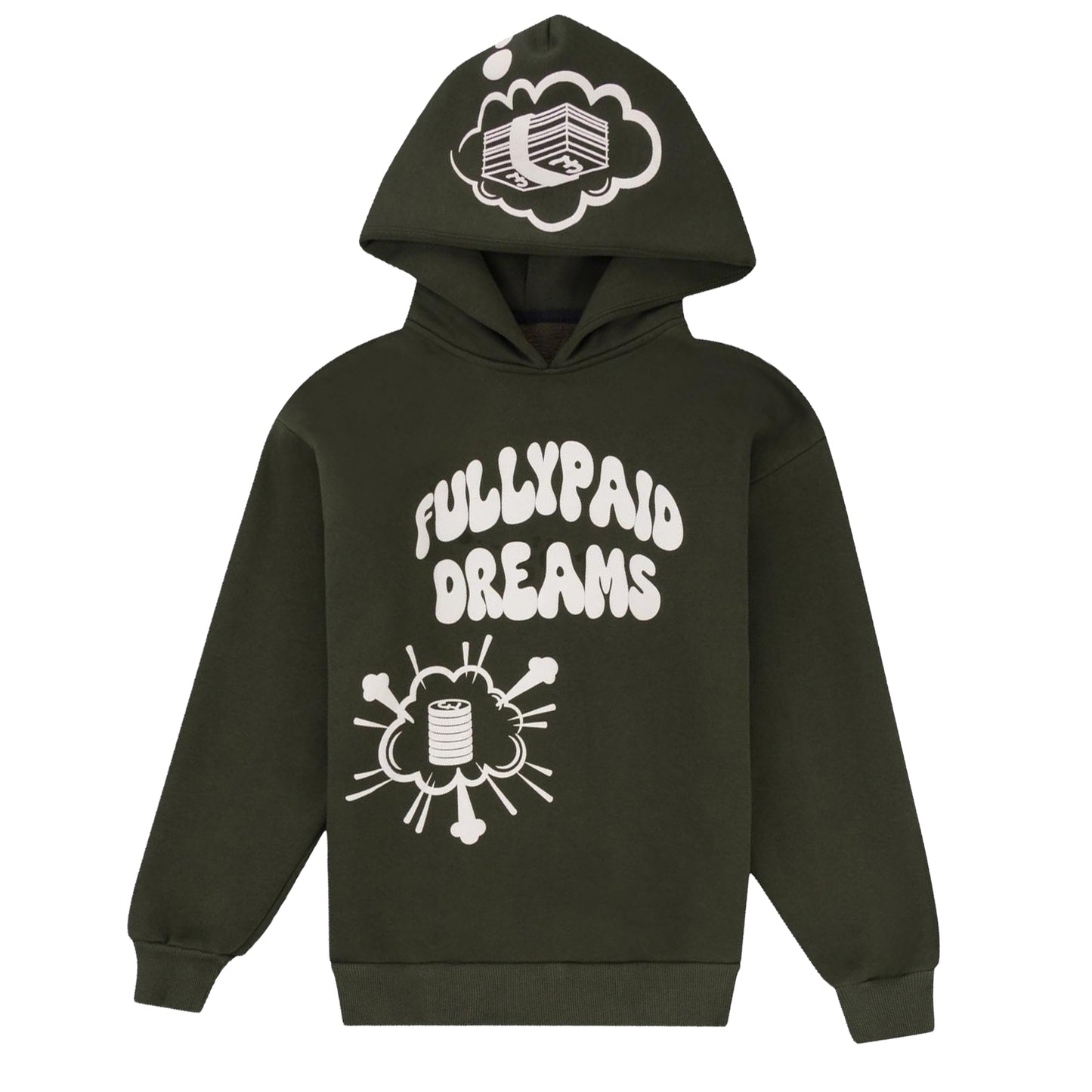 DREAMS HOODIE | KHAKI / WHITE