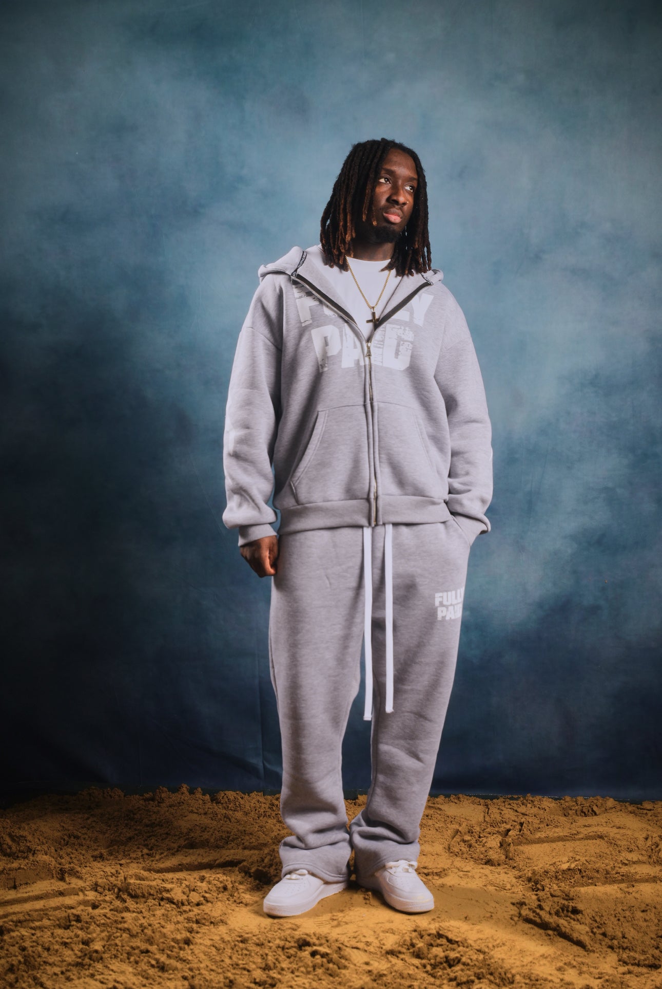 DRIFT HOODIE | GREY / WHITE