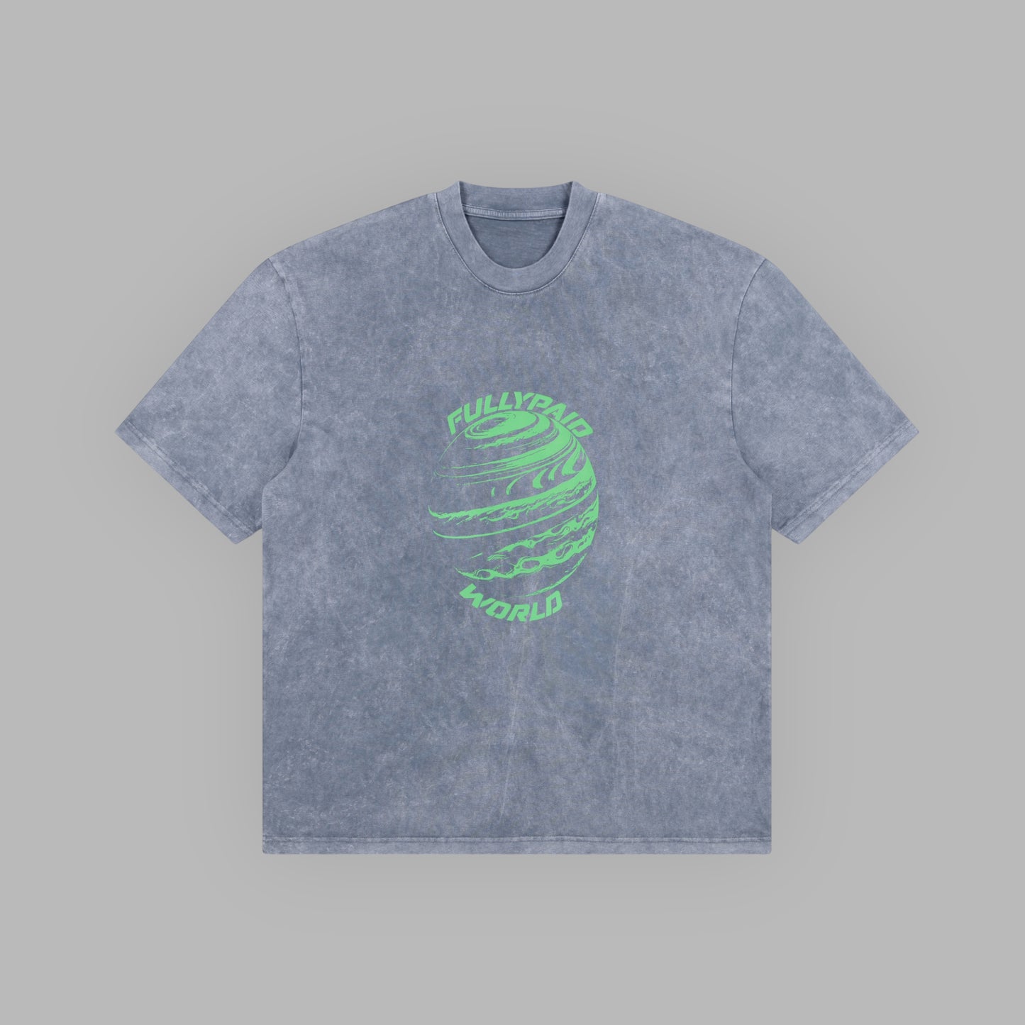 WORLD T-SHIRT | GREY / GREEN