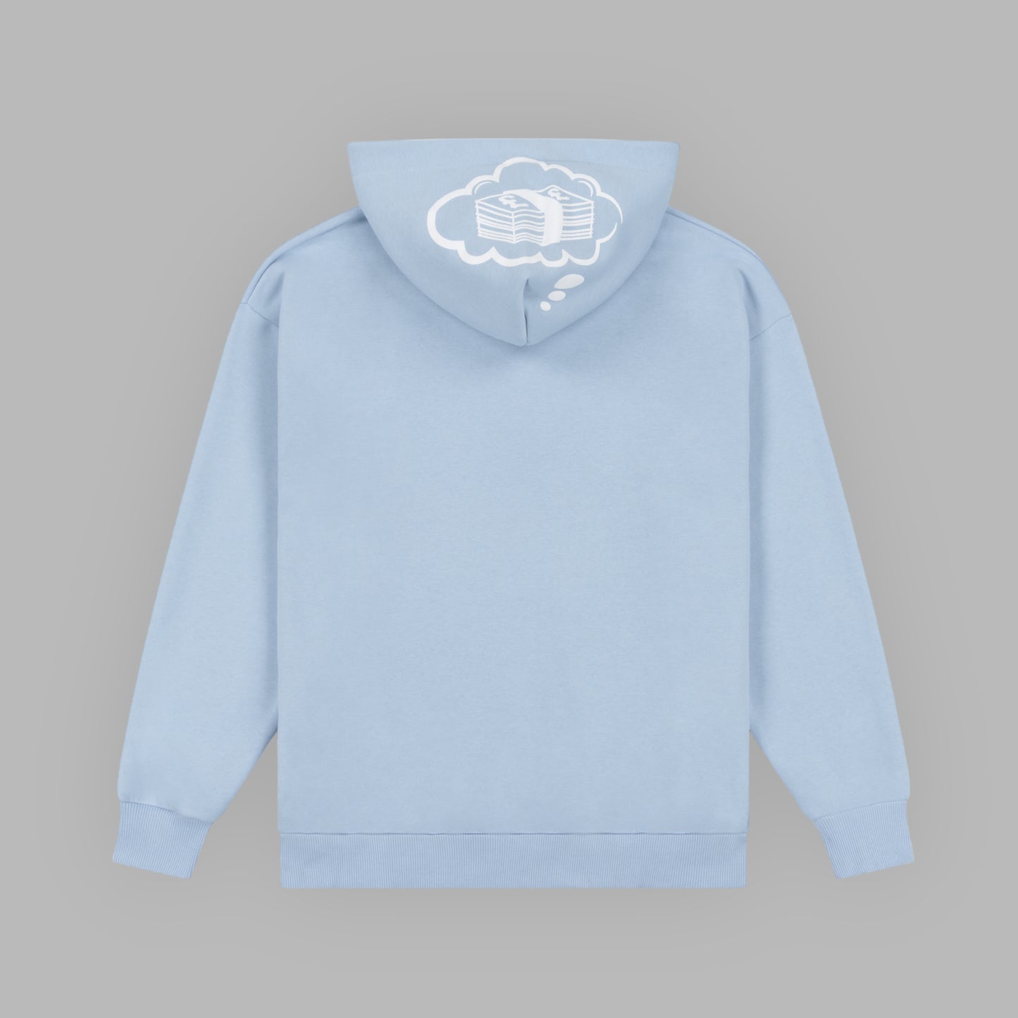 FELPA CON CAPPUCCIO DREAMS | AZZURRO CIELO / BIANCO