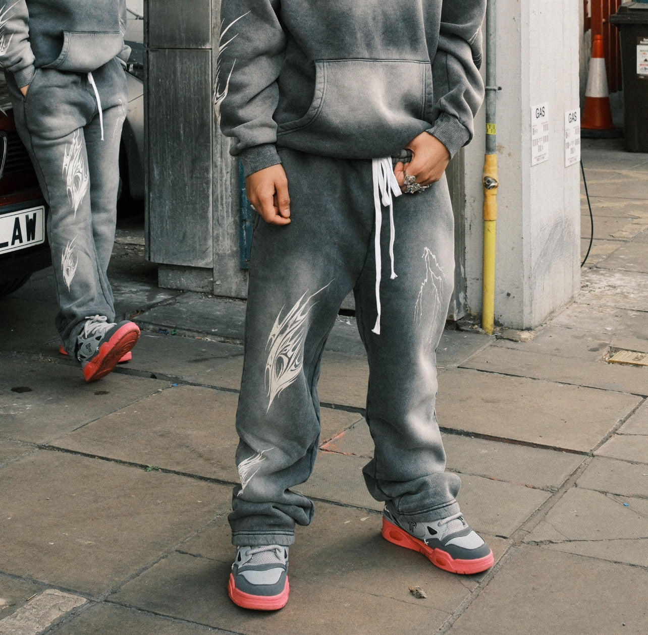 ACID WASH JOGGERS | GREY