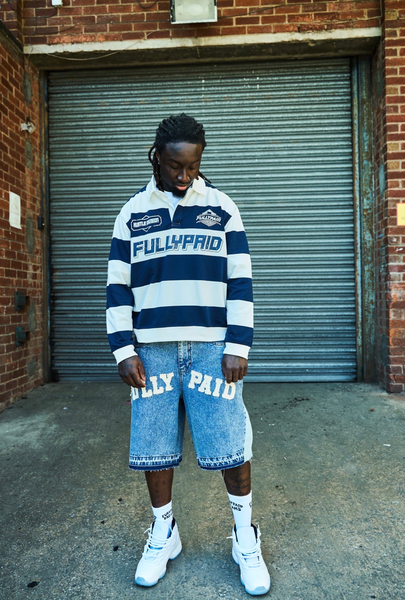 MEN'S HUSTLE DIVISION POLO TOP | NAVY / WHITE