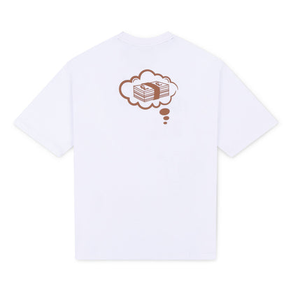 DREAMS OVERSIZED T-SHIRT | WHITE / BROWN