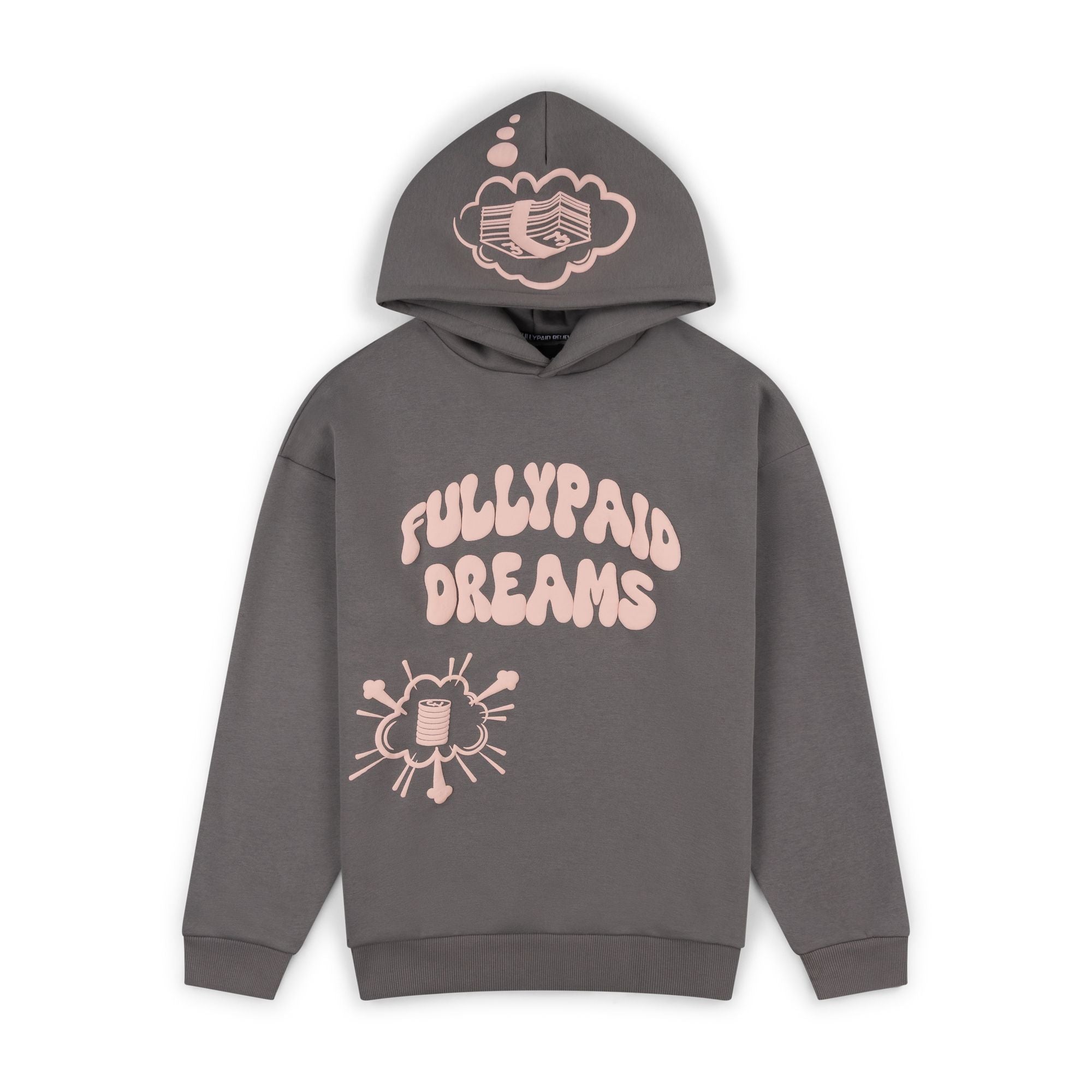 DREAM HOODIE | CHARCOAL GREY / PINK