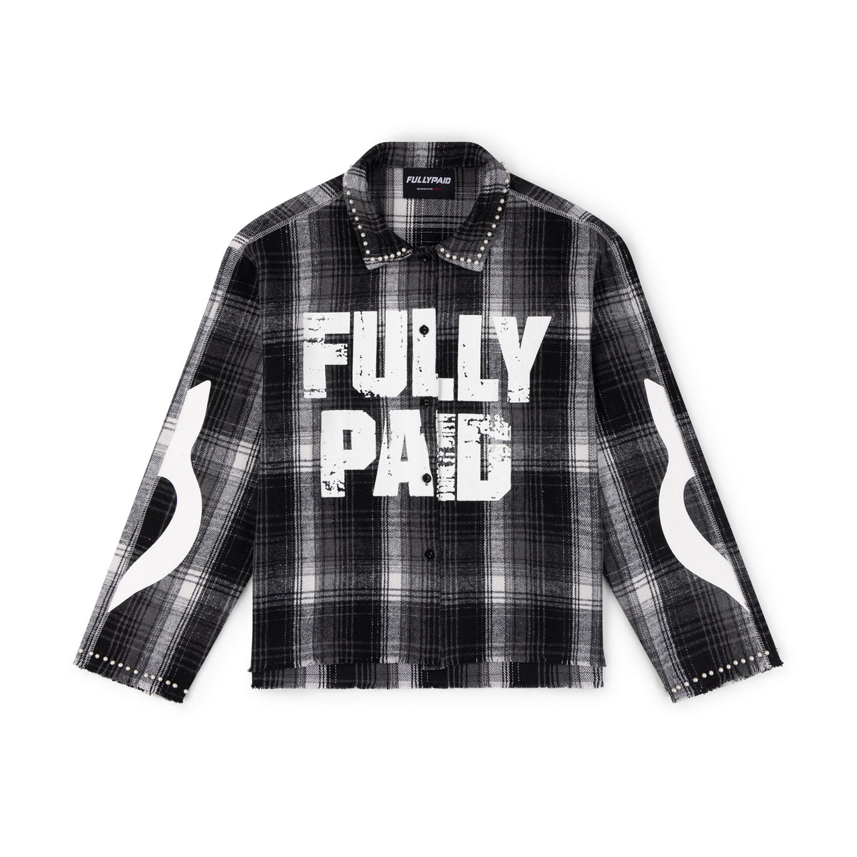 FULLYPAID FLANNEL SHIRT | BLACK / WHITE