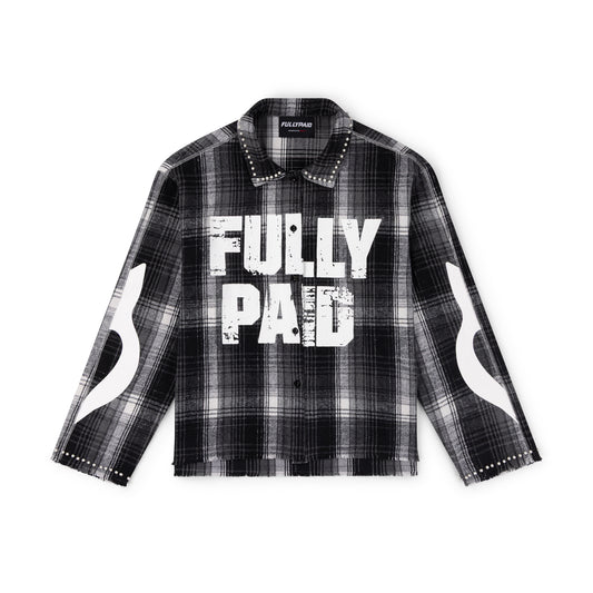 FULLYPAID FLANNEL SHIRT | BLACK / WHITE