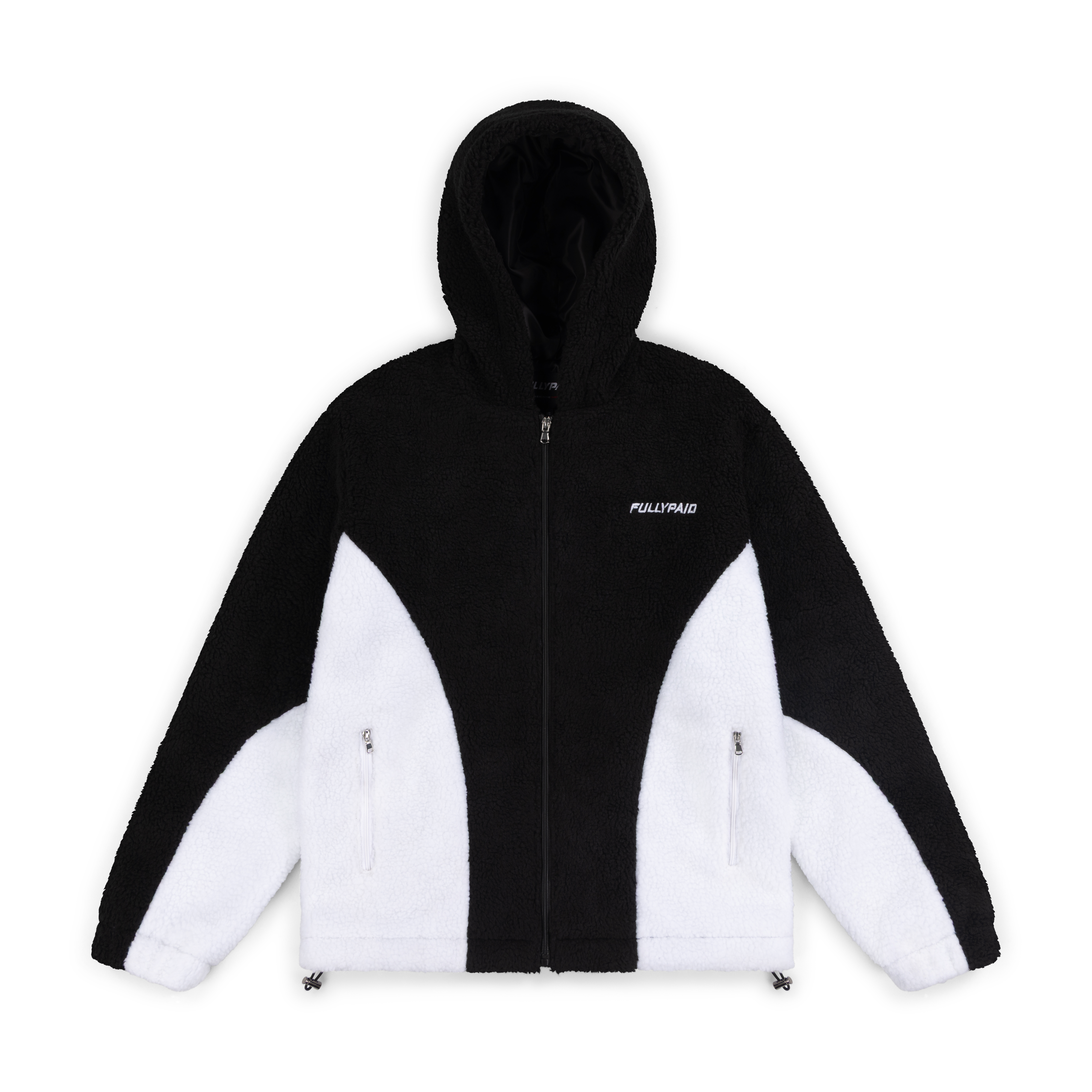 FULLYPAID  BLACK/ WHITE FLEECE JACKET
