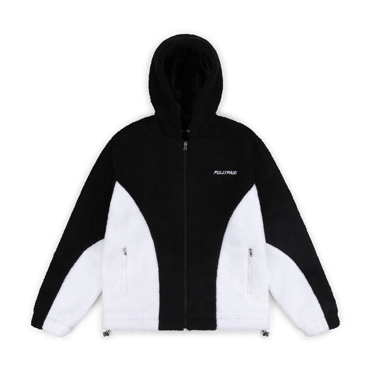 FULLYPAID  BLACK/ WHITE FLEECE JACKET