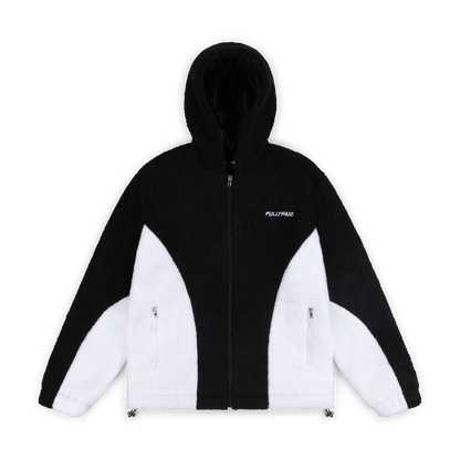 FULLYPAID  BLACK/ WHITE FLEECE JACKET