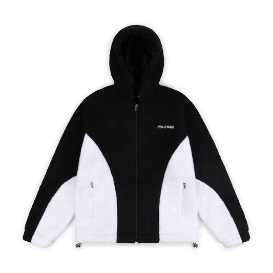 FULLYPAID  BLACK/ WHITE FLEECE JACKET