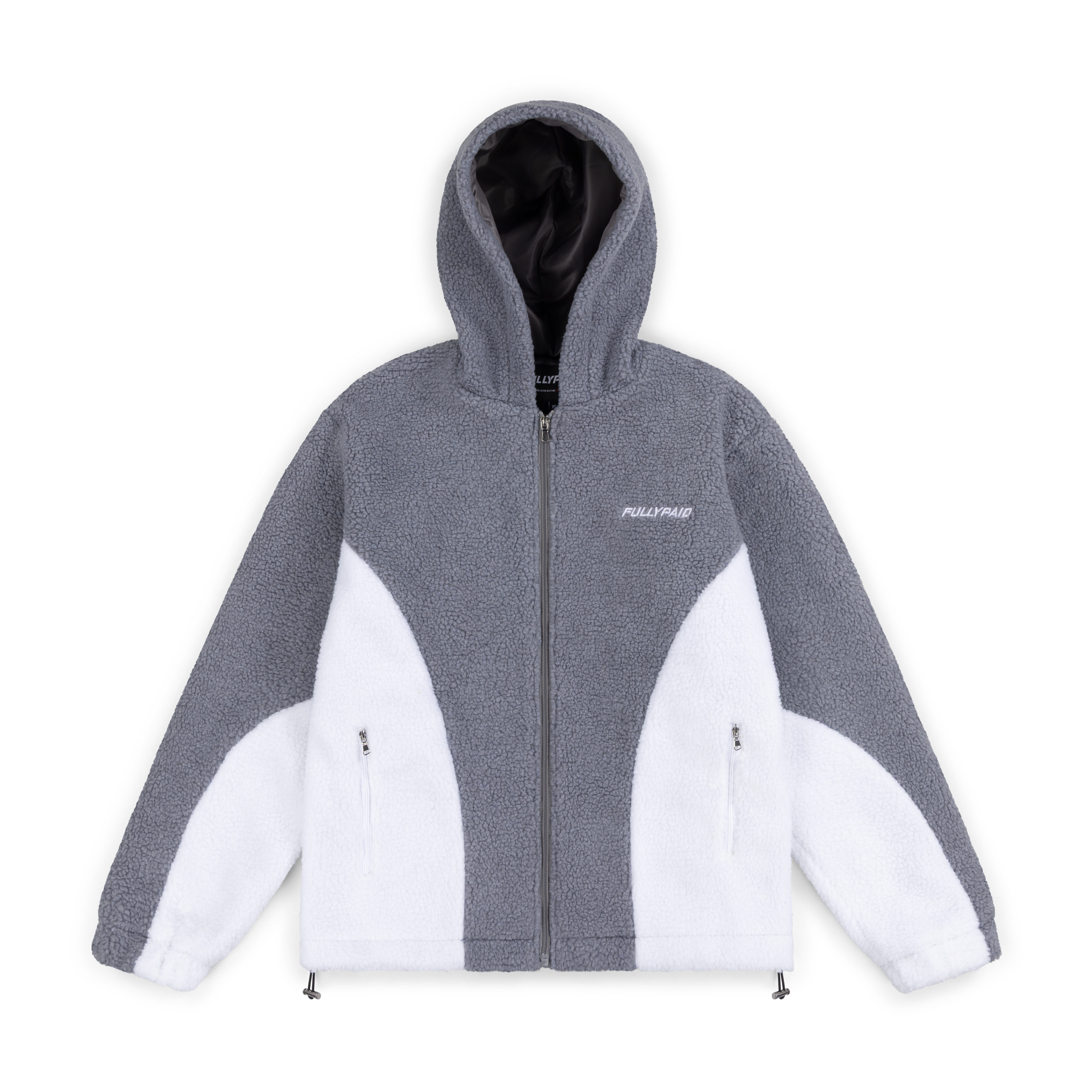 FULLYPAID GREY/ WHITE FLEECE JACKET