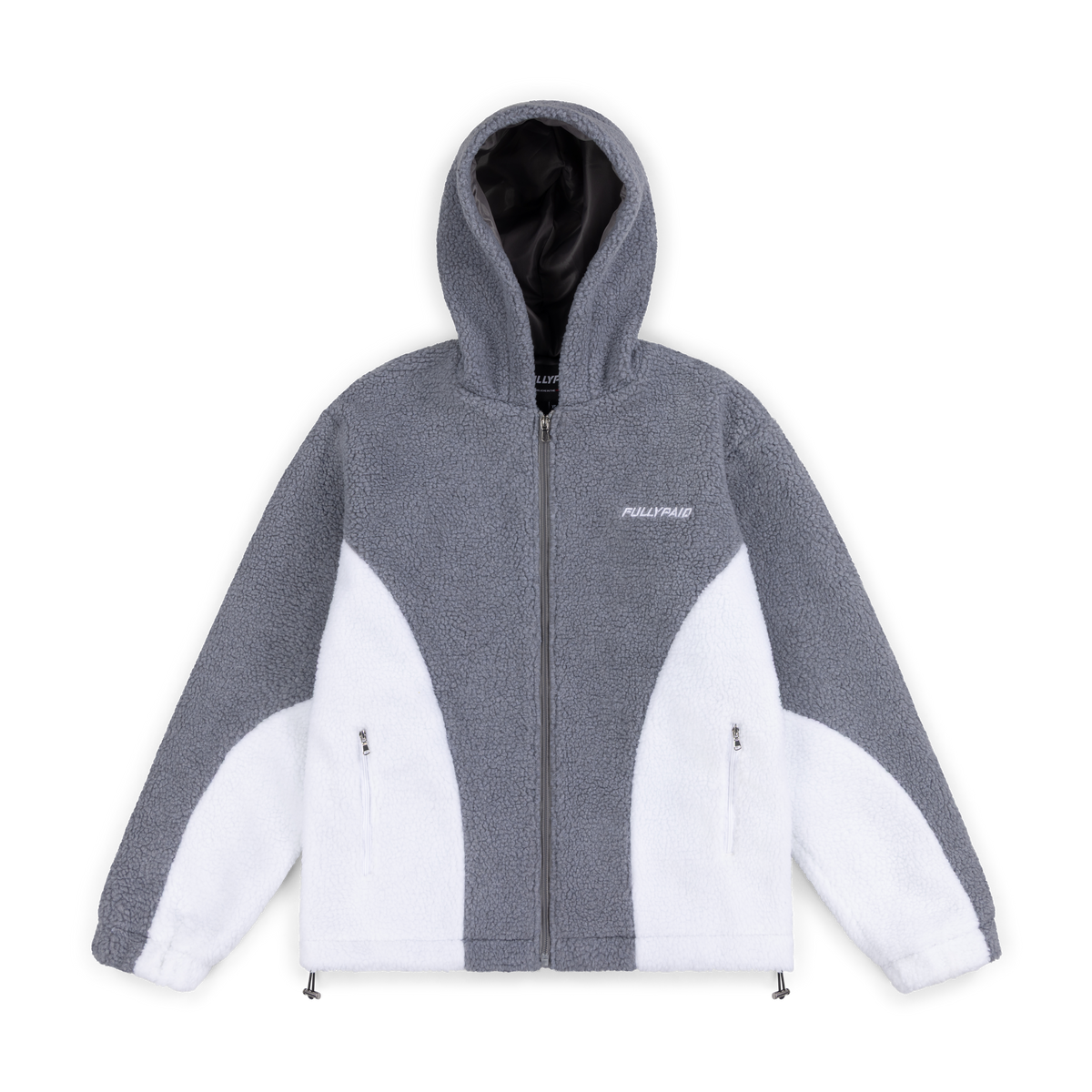 FULLYPAID GREY/ WHITE FLEECE JACKET