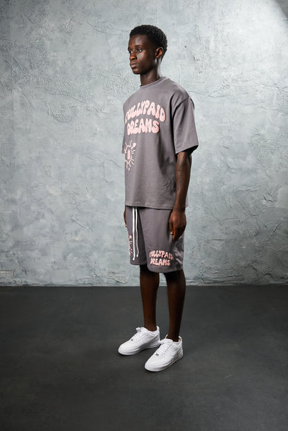 DREAM SHORTS CHARCOAL GREY / PINK