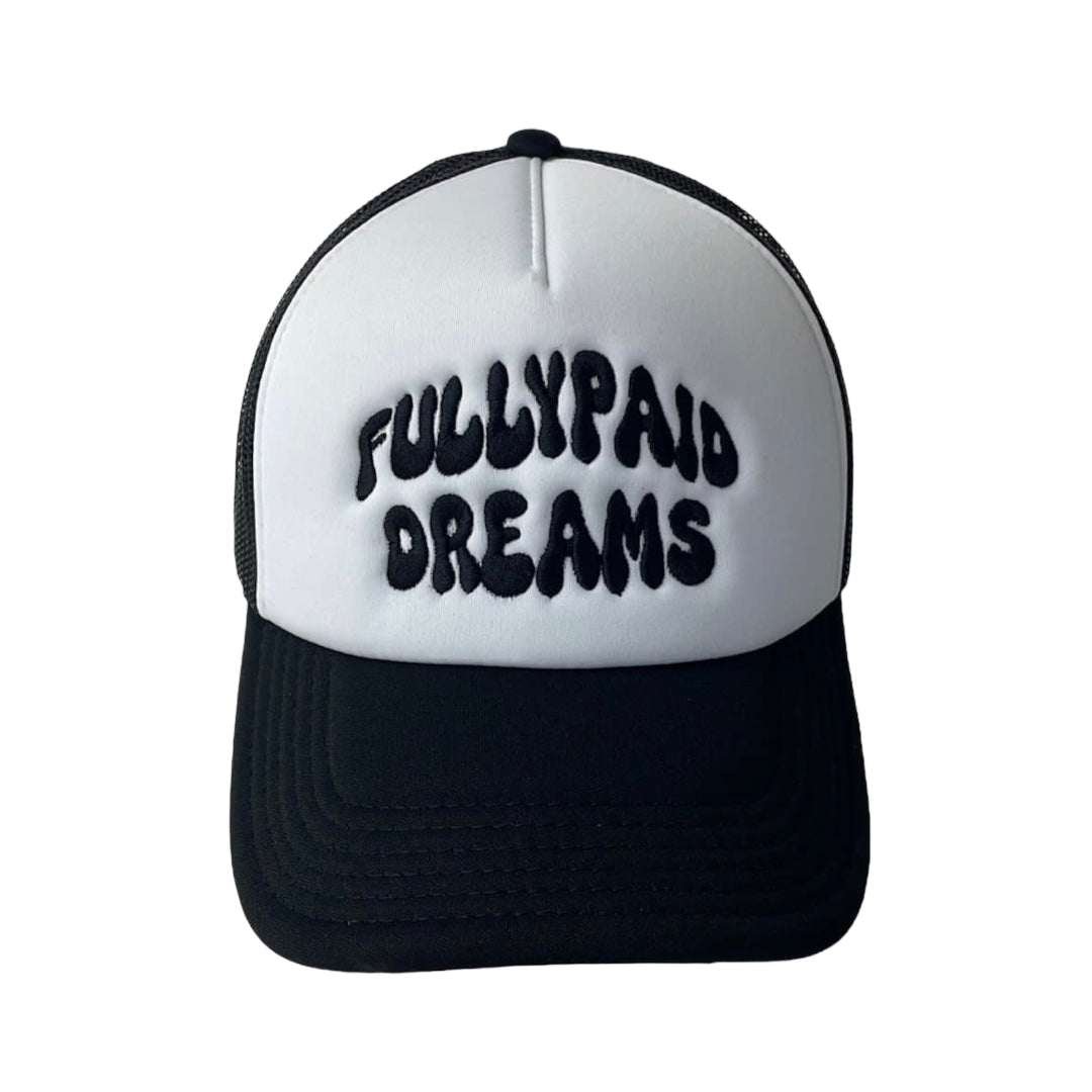 DREAMS CAP | WHITE / BLACK – FULLYPAID CLOTHING