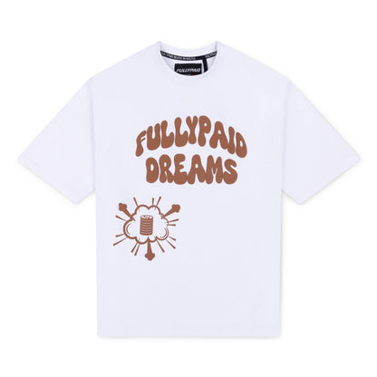 DREAMS OVERSIZED T-SHIRT | WHITE / BROWN