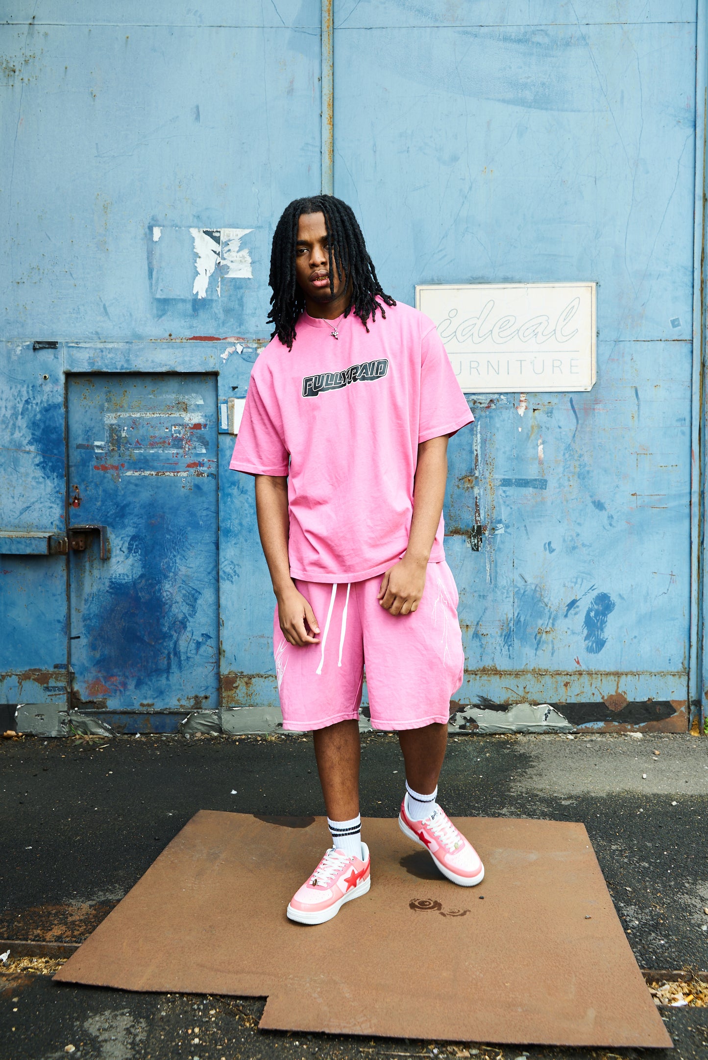 ACID WASH PINK SHORT