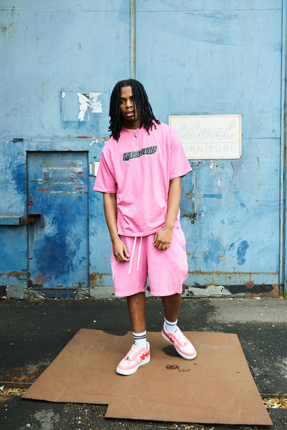 ACID WASH PINK SHORT