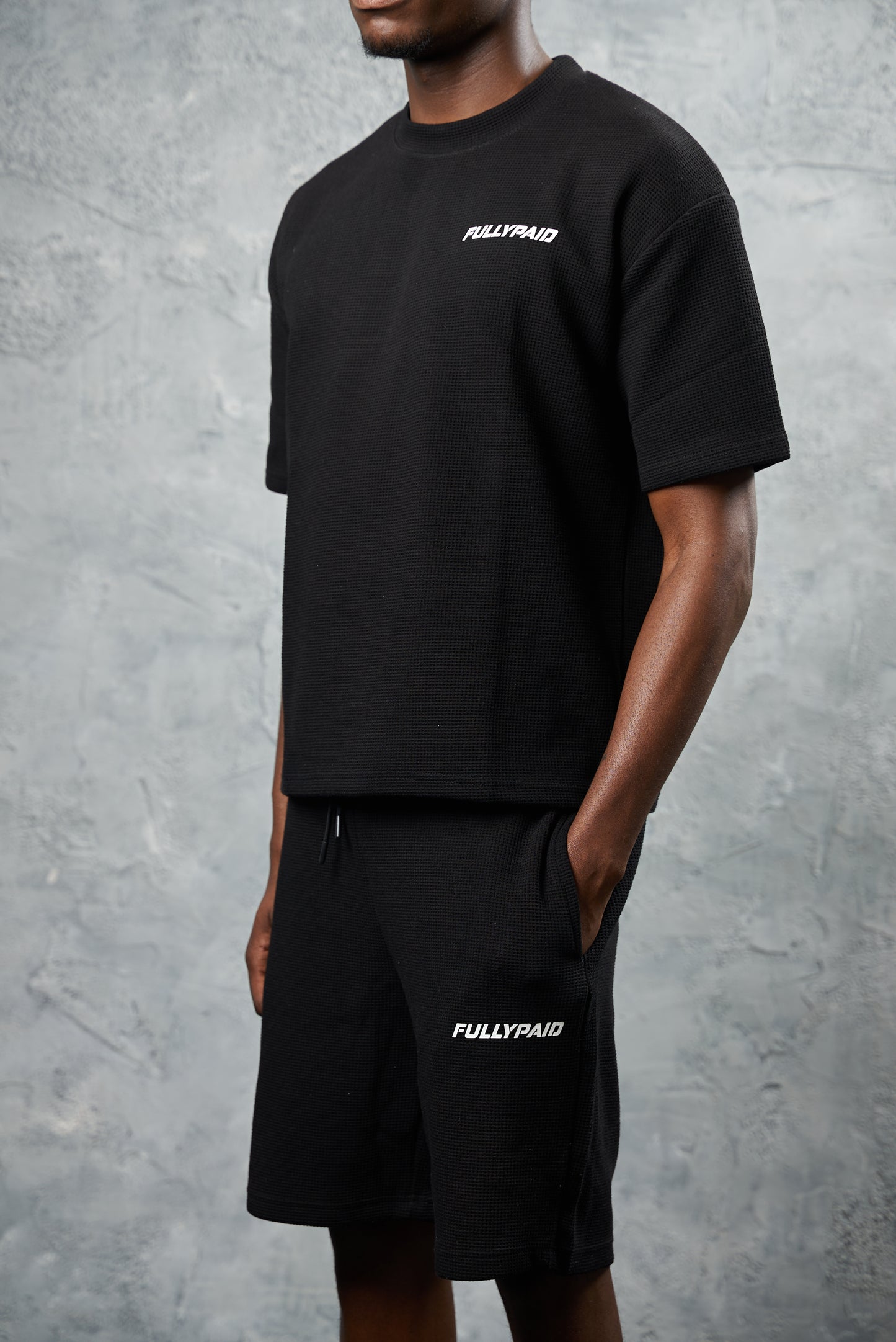 FP BLACK WAFFLE SHORTS