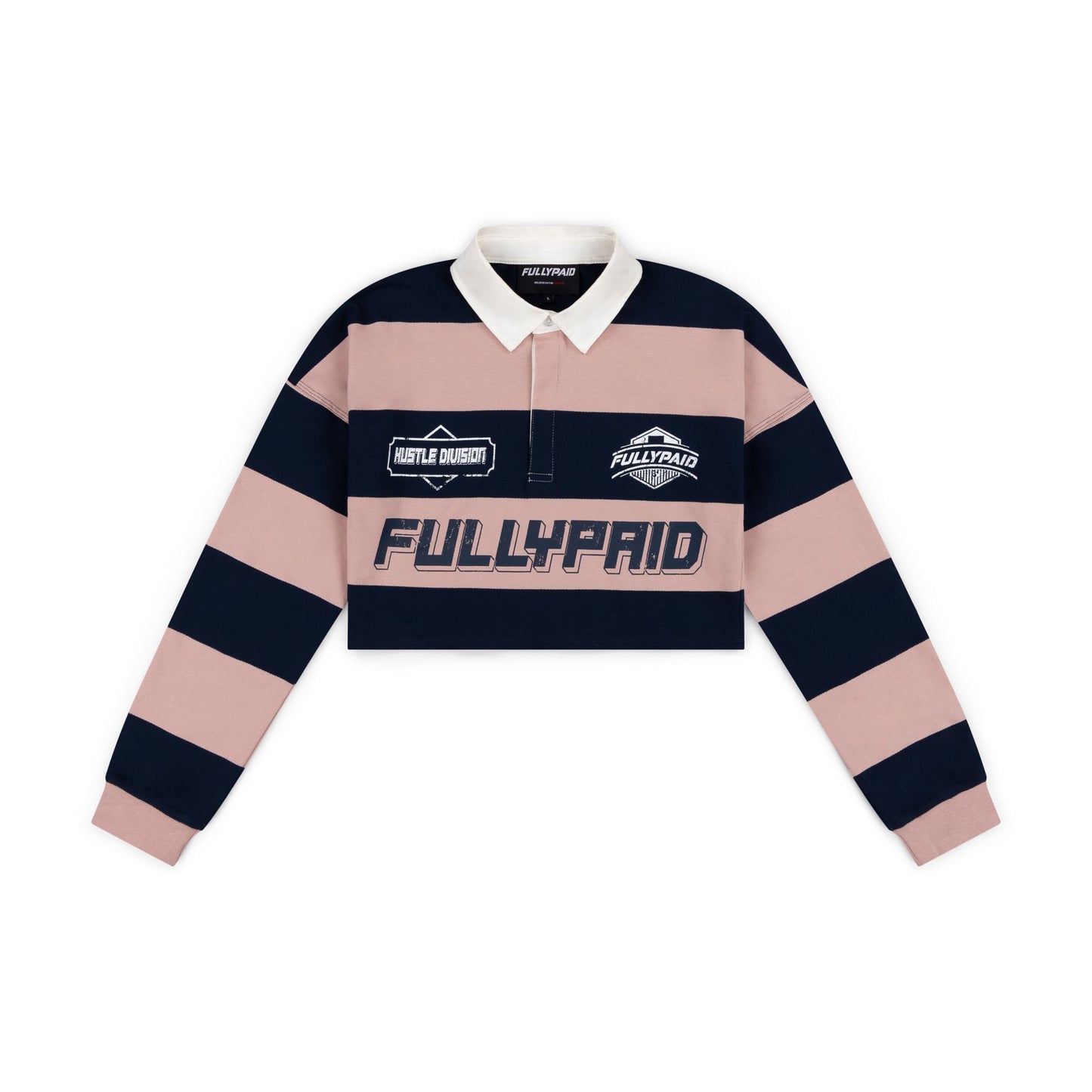 WOMEN'S HUSTLE DIVISION POLO TOP | NAVY / PINK