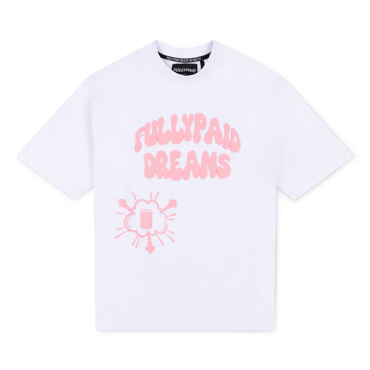 DREAMS OVERSIZED T-SHIRT | WHITE / PINK