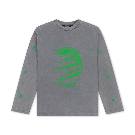 WORLD T-SHIRT GREY|GREEN