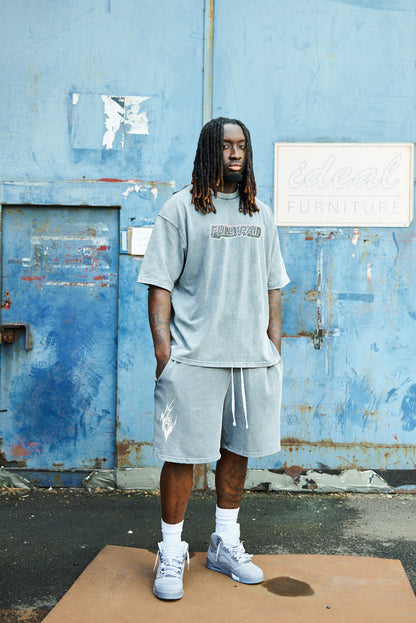 ACID WASH GREY T SHIRT