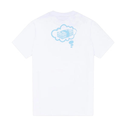 DREAMS OVERSIZED T-SHIRT | WHITE / SKY BLUE