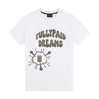DREAMS OVERSIZED T-SHIRT | WHITE / KHAKI