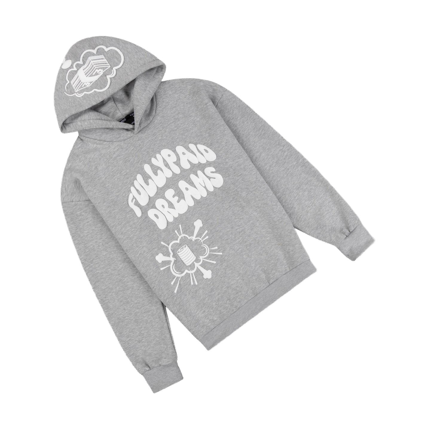 DREAMS HOODIE | LIGHT GREY / WHITE