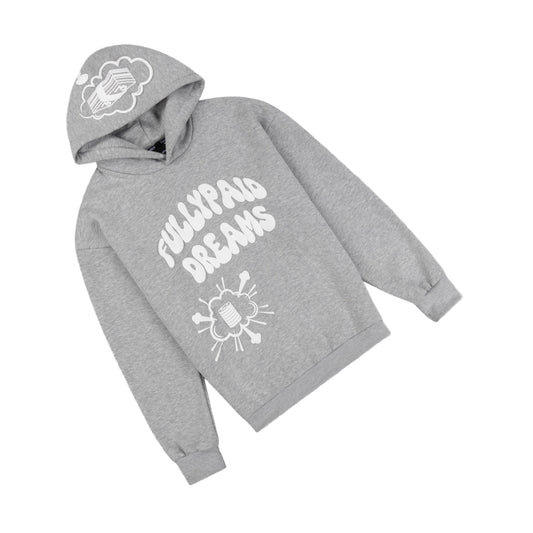 DREAMS HOODIE | LIGHT GREY / WHITE