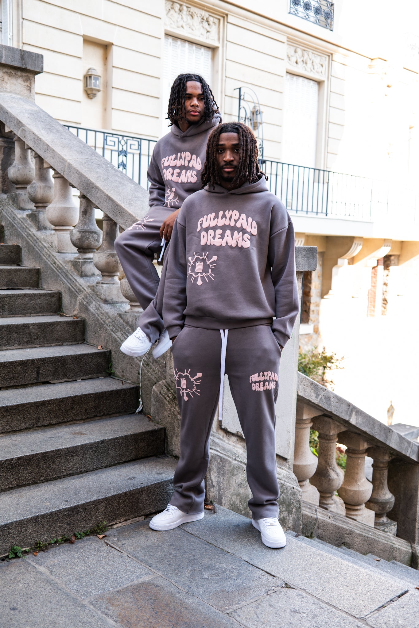 DREAM HOODIE | CHARCOAL GREY / PINK