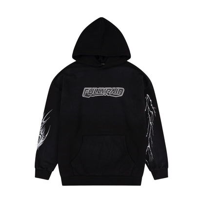 ACID WASH HOODIE | BLACK