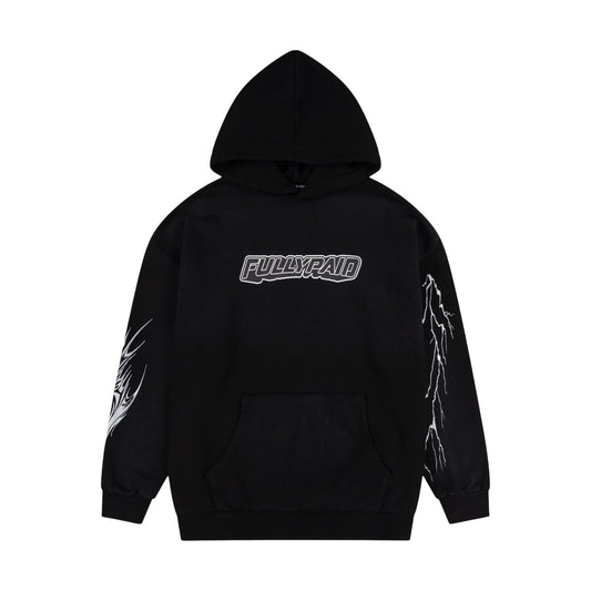 ACID WASH HOODIE | BLACK
