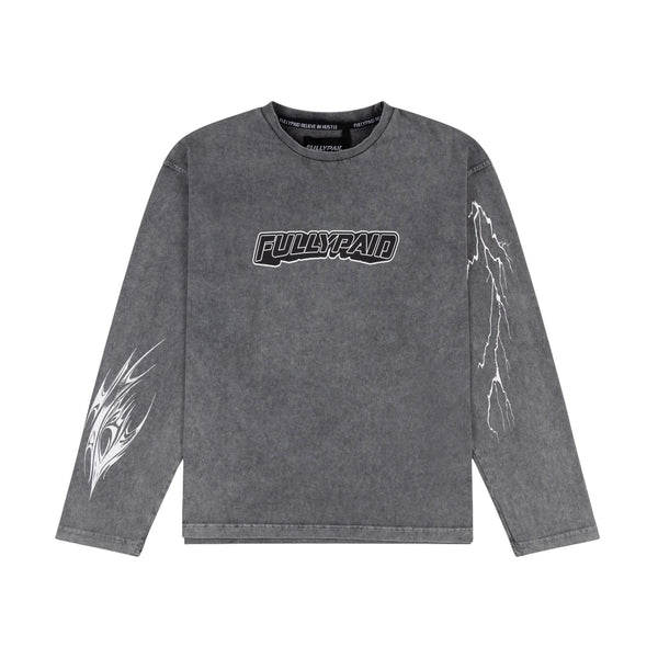 ACID WASH LONG SLEEVE TEE | GREY – FULLYPAID CLOTHING