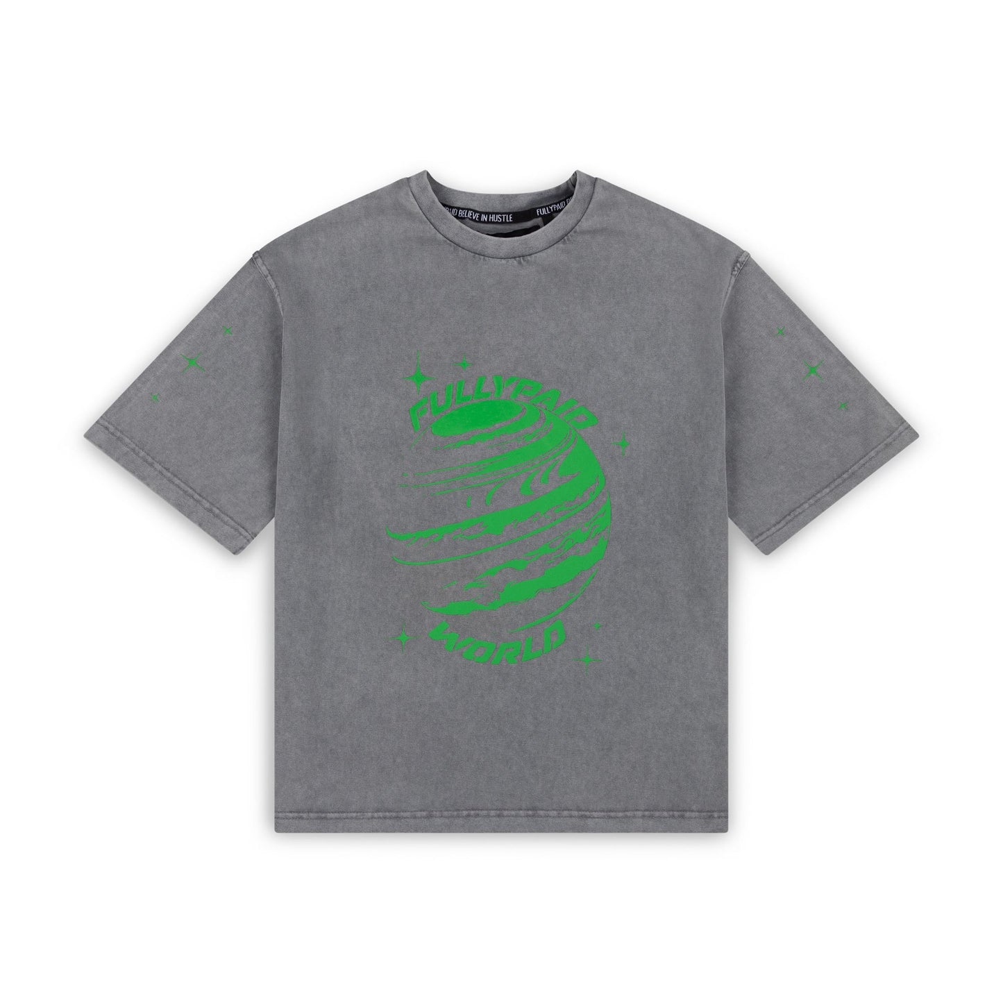 T-SHIRT MONDE | GRIS / VERT