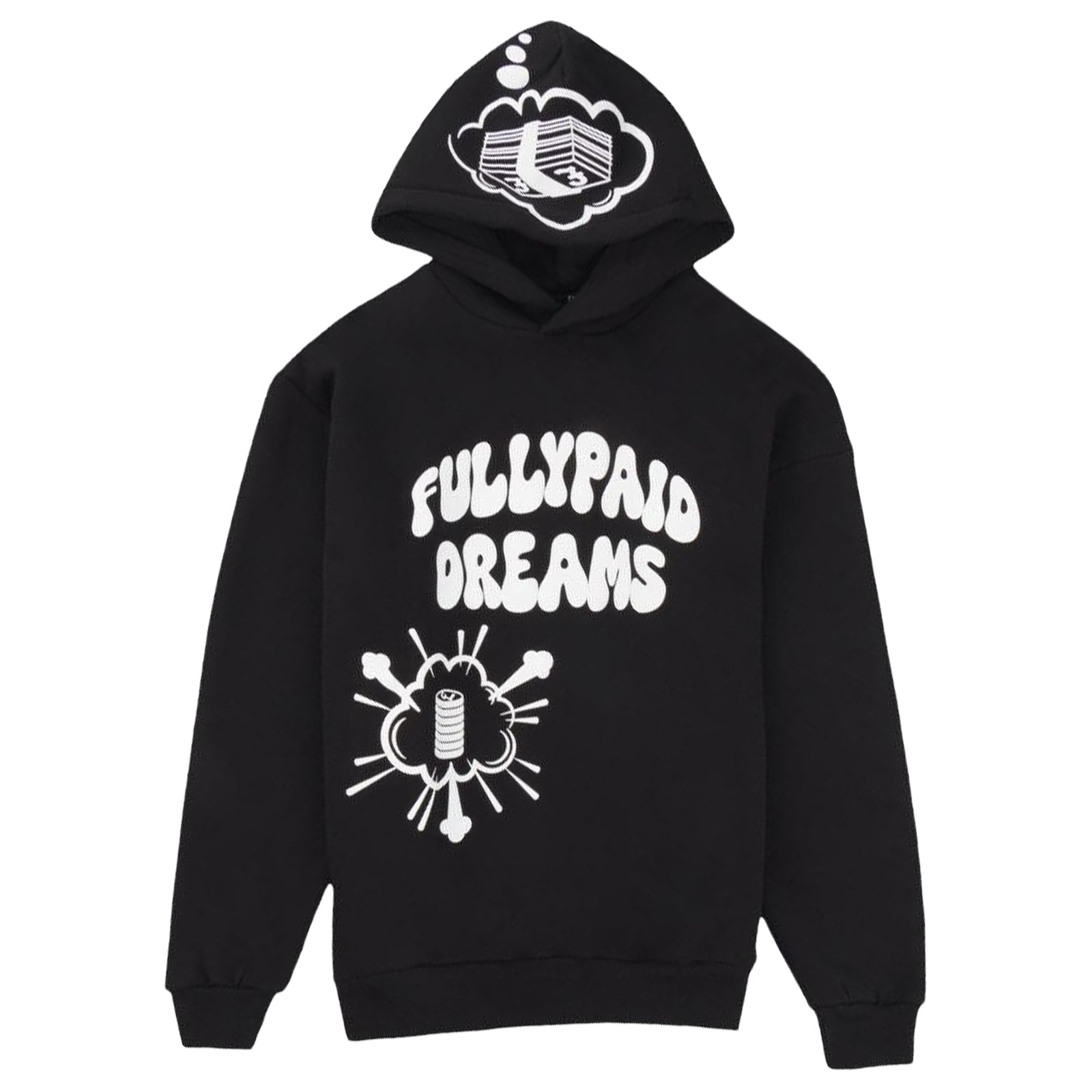 DREAMS HOODIE | BLACK / WHITE