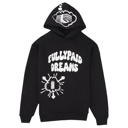 DREAMS HOODIE | BLACK / WHITE