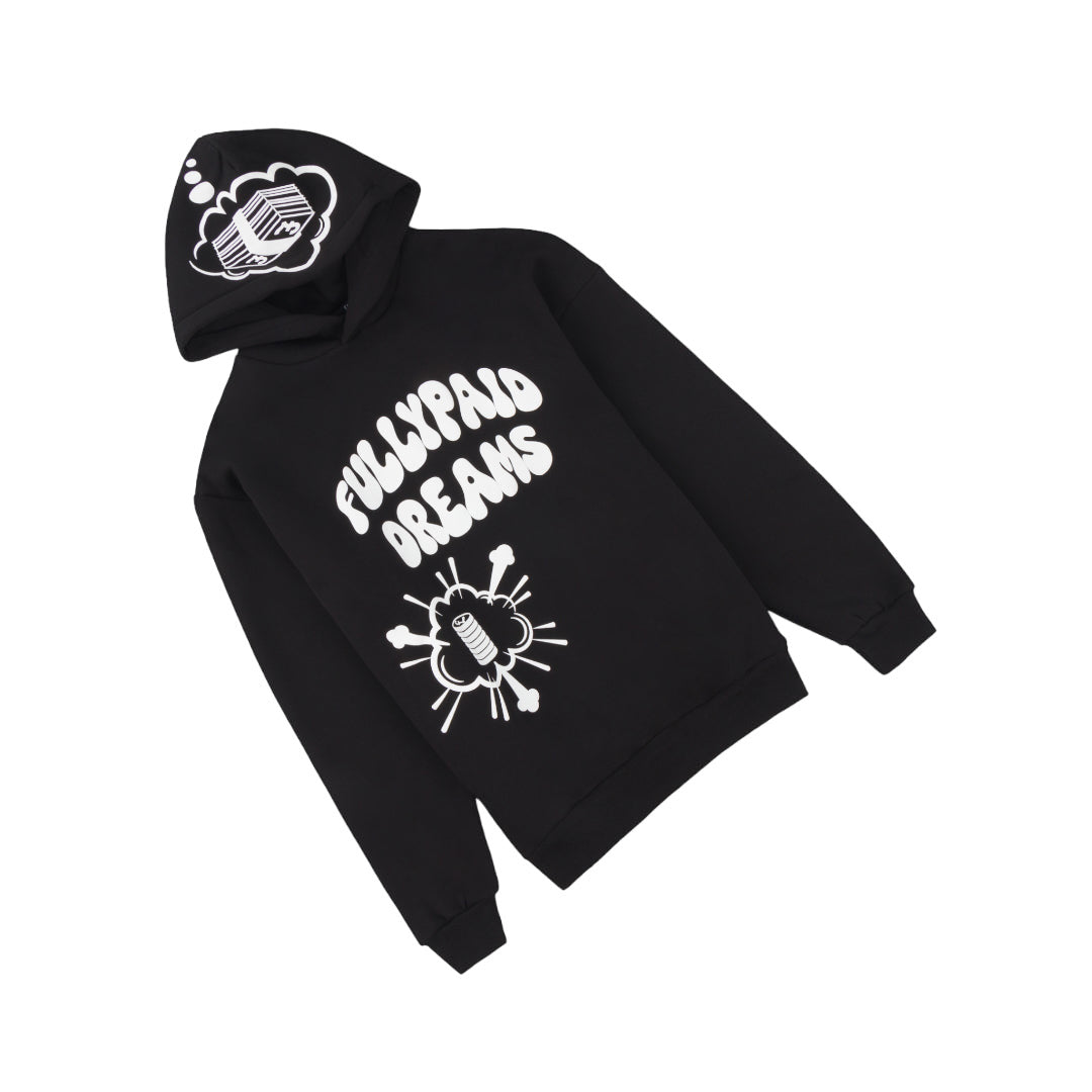 DREAMS HOODIE | BLACK / WHITE