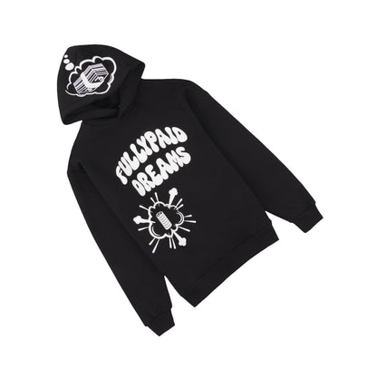 DREAMS HOODIE | BLACK / WHITE