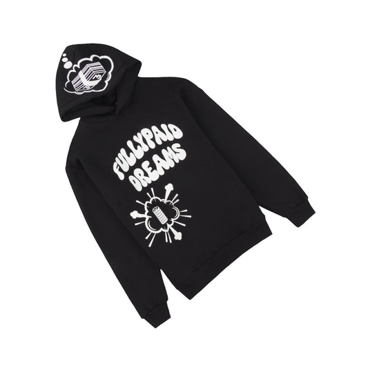 DREAMS HOODIE | BLACK / WHITE