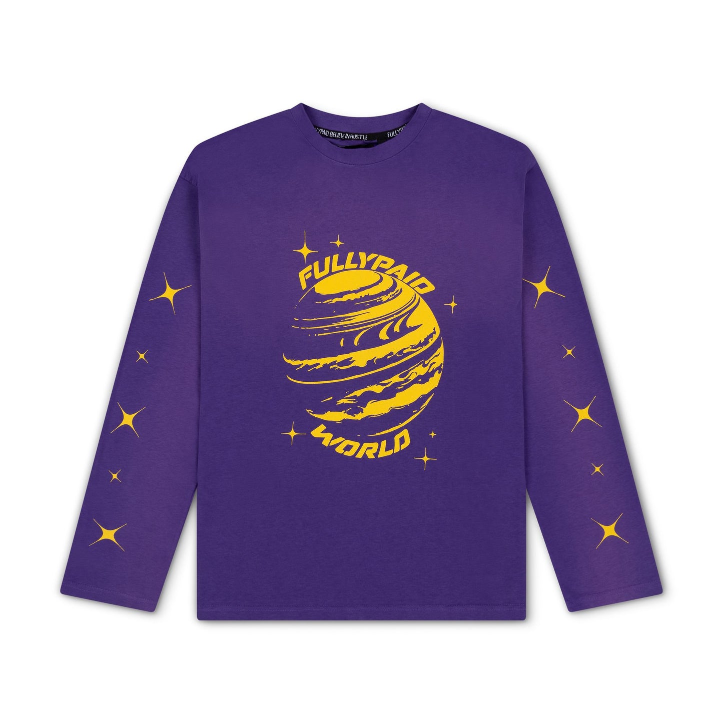 WORLD PURPLE YELLOW ACID WASH LONGSLEEVE