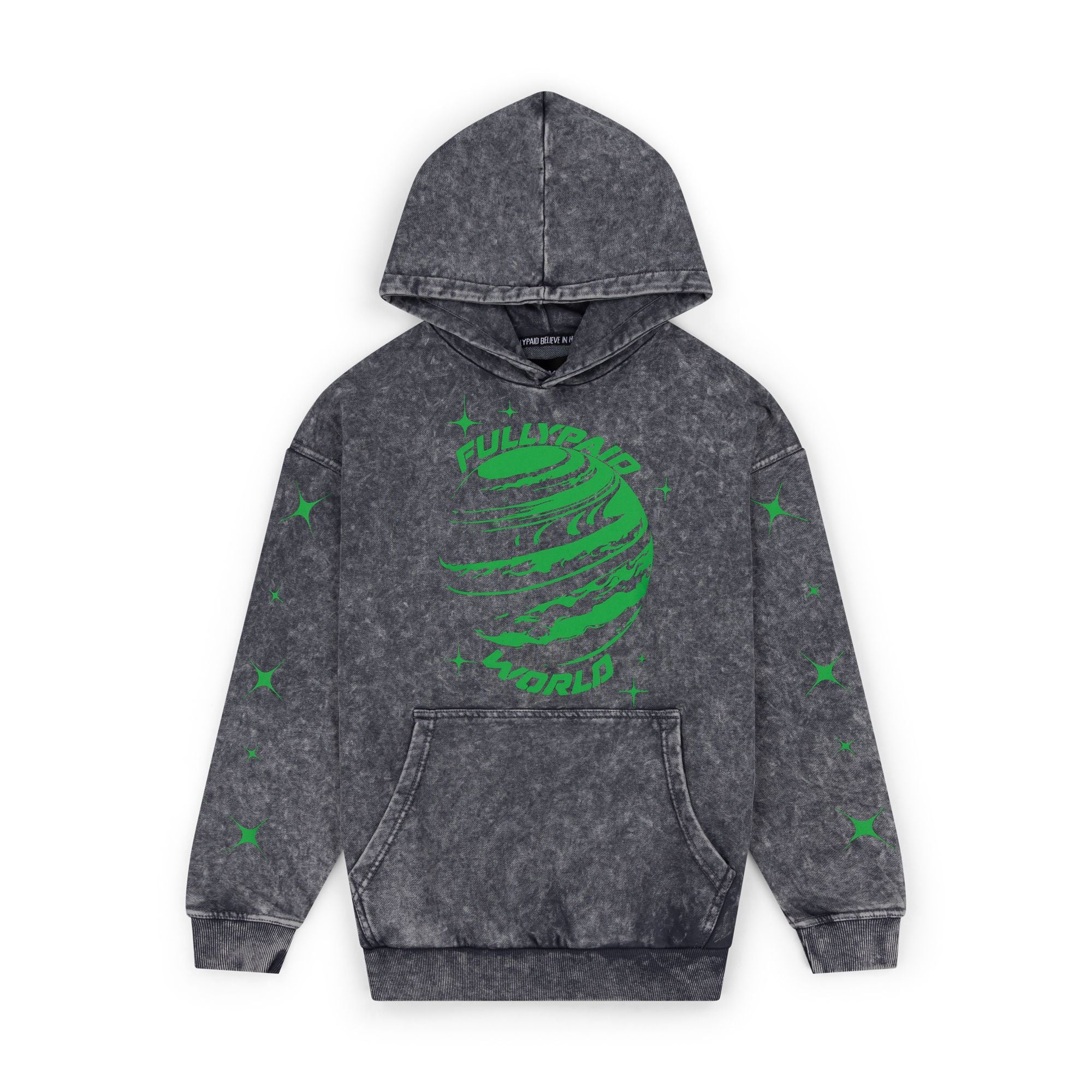 WORLD HOODIE | GREY / GREEN