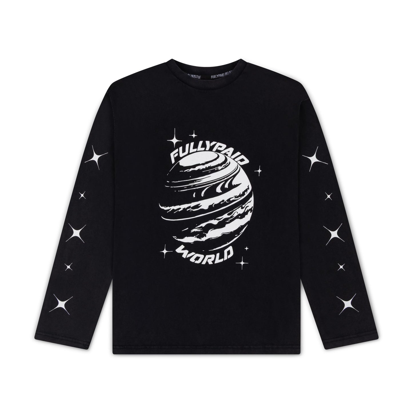WORLD BLACK ACID WASH LONGSLEEVE