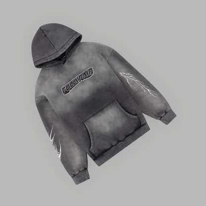 ACID WASH HOODIE | GREY