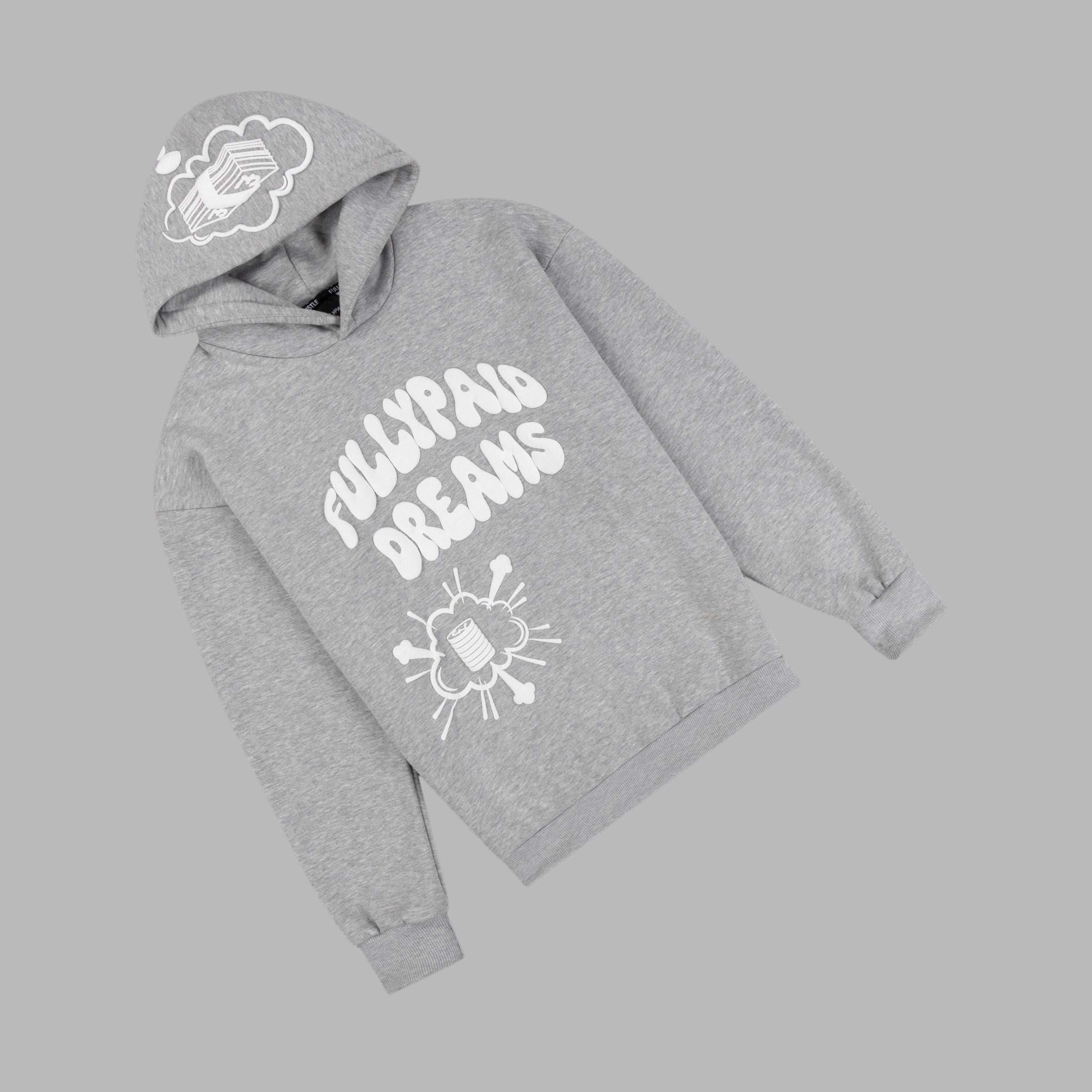 DREAMS HOODIE | LIGHT GREY / WHITE