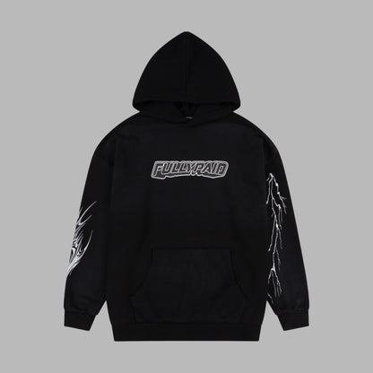 ACID WASH HOODIE | BLACK