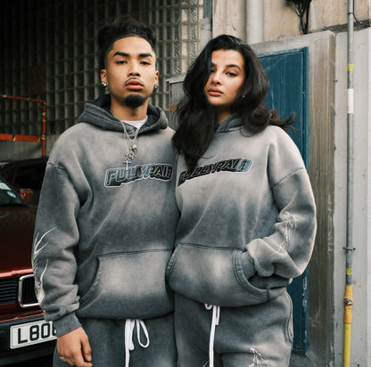 ACID WASH HOODIE | GREY