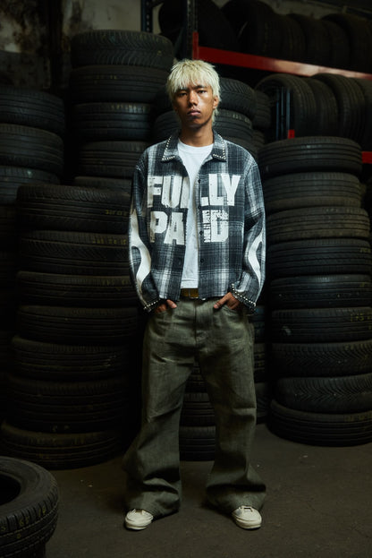FULLYPAID FLANNEL SHIRT | BLACK / WHITE