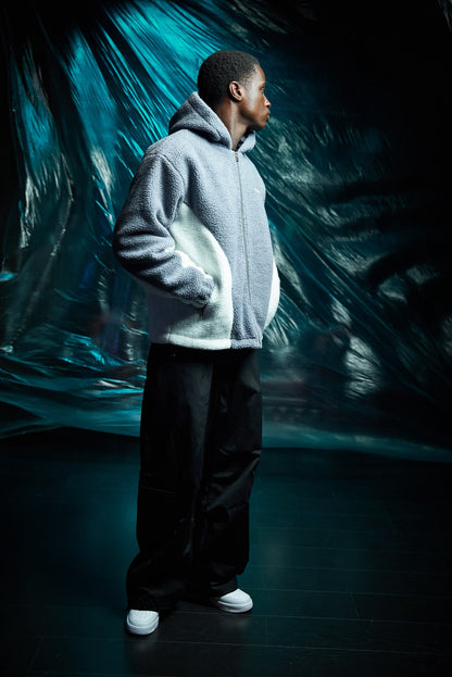 FULLYPAID GREY/ WHITE FLEECE JACKET